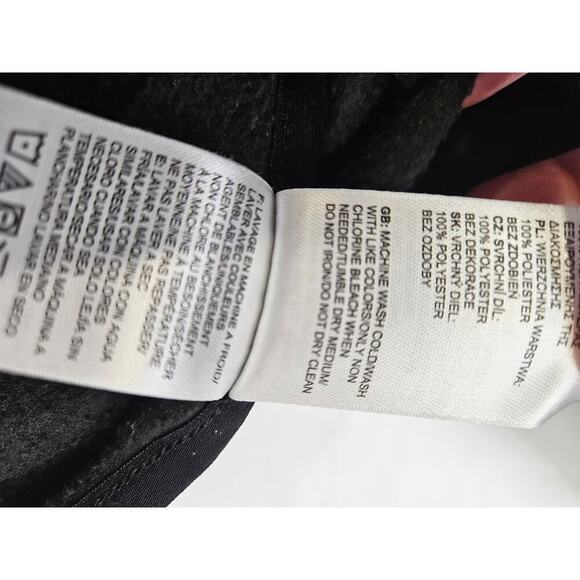 Northface Dolman Sleeve Oversize Cozy Black Fleece 3/4 Zip Medium - Picture 8 of 9